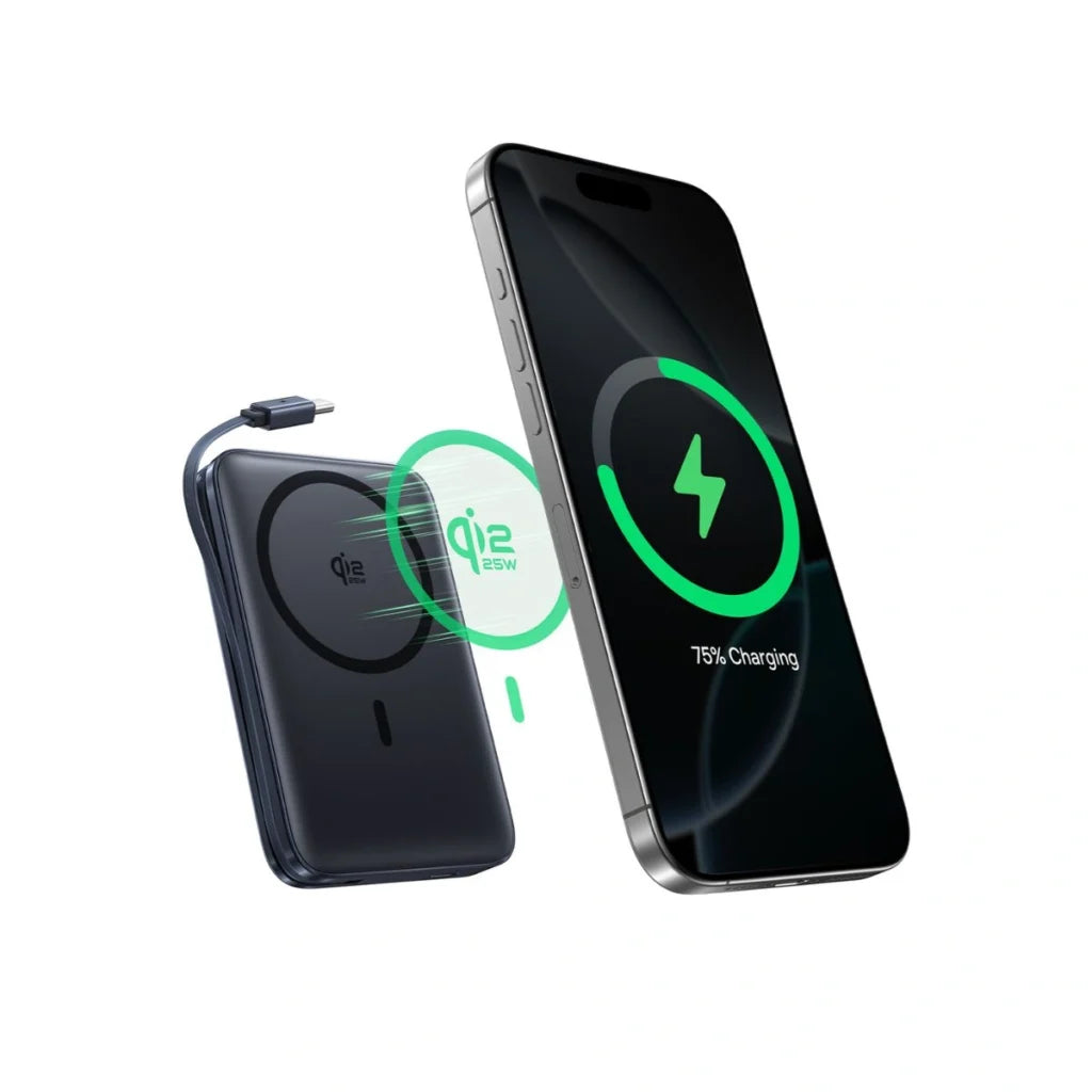 Baseus 10000mAh 45W PicoGo AM61 Qi2.2 Magnetic Power Bank with Built-in Type C Cable