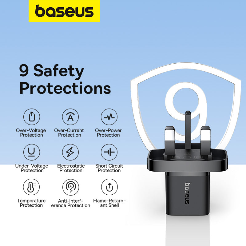 Baseus 20W GaN5 Mini Fast Charger Type-C UK Pin