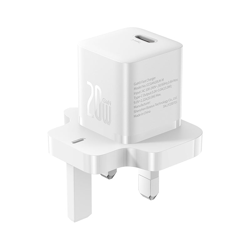 Baseus 20W GaN5 Mini Fast Charger Type-C UK Pin