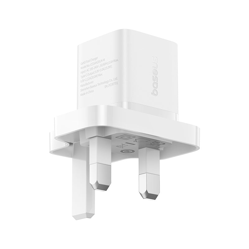 Baseus 20W GaN5 Mini Fast Charger Type-C UK Pin