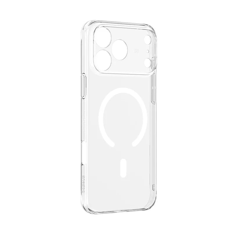 Baseus iPhone 17 Pro Max Crystal Slim Magnetic With Lense Background cover Phone Case Clear