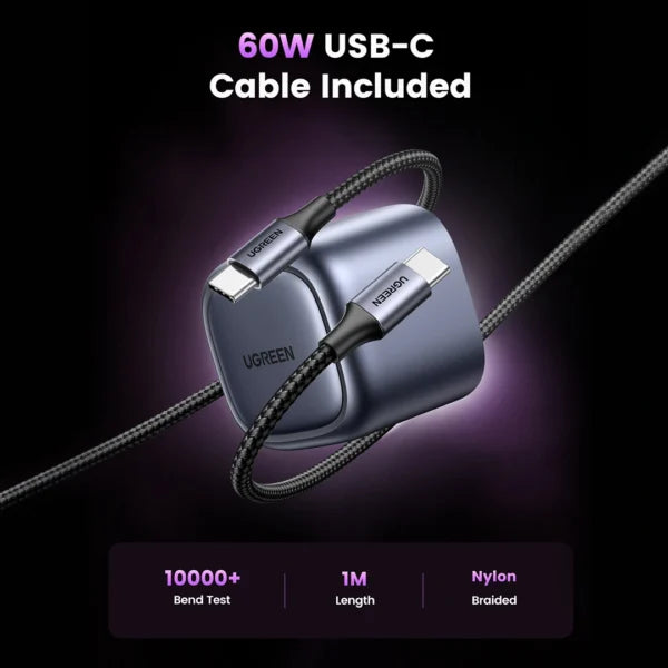 UGREEN 30W USB-C Nexode GaN PD Fast Charger UK with Type-C to Type-C Cable β CD305 - 25114