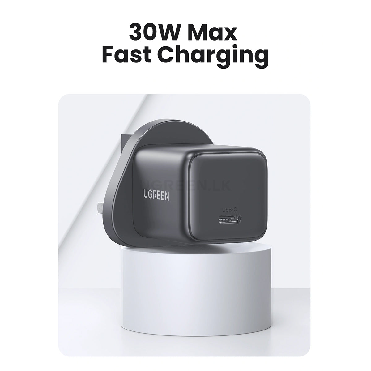 UGREEN 30W Type-C GaN Fast Charger UK with 1m Type-C Cable – X513 - 75958