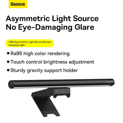 Baseus i-wok2 Series USB Asymmetric Light Source Screen Hanging Light (Youth) Black-DGIW000101- 1