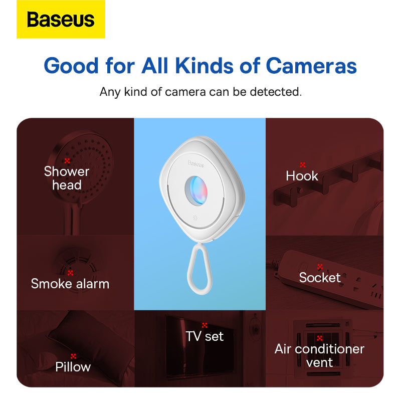 Baseus Heyo-Camera Detector-White (With Simple Charging Cable USB to Type-C 0.3m)