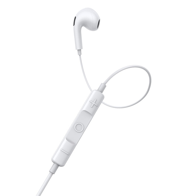 Baseus Encok H17 lateral Wired in-ear 3.5mm Earphone White- NGCR020002