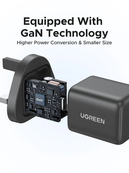 UGREEN 20W USB-C GaN Fast Charger UK Pin – X512 – 55529