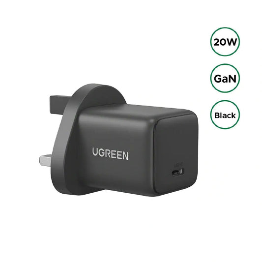 UGREEN 20W USB-C GaN Fast Charger UK Pin – X512 – 55529