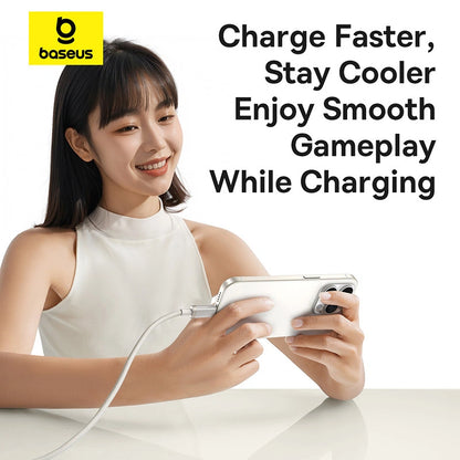 Baseus 1 Meter 20W Titanium Alloy PD Type-C to Lightning Fast Charging Cable – (Galaxy Titanium Gold) Model: P10378101G21-00