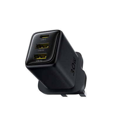 Baseus 30W EnerFill FN11 Gan5 Fast Charger 2xUSB A + 1 xTYPE-C -E0121M03