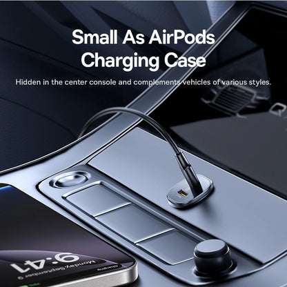 Baseus 30W GoTrip Car Charger – Type-C + Type-C, Cosmic Black C00072300123-01