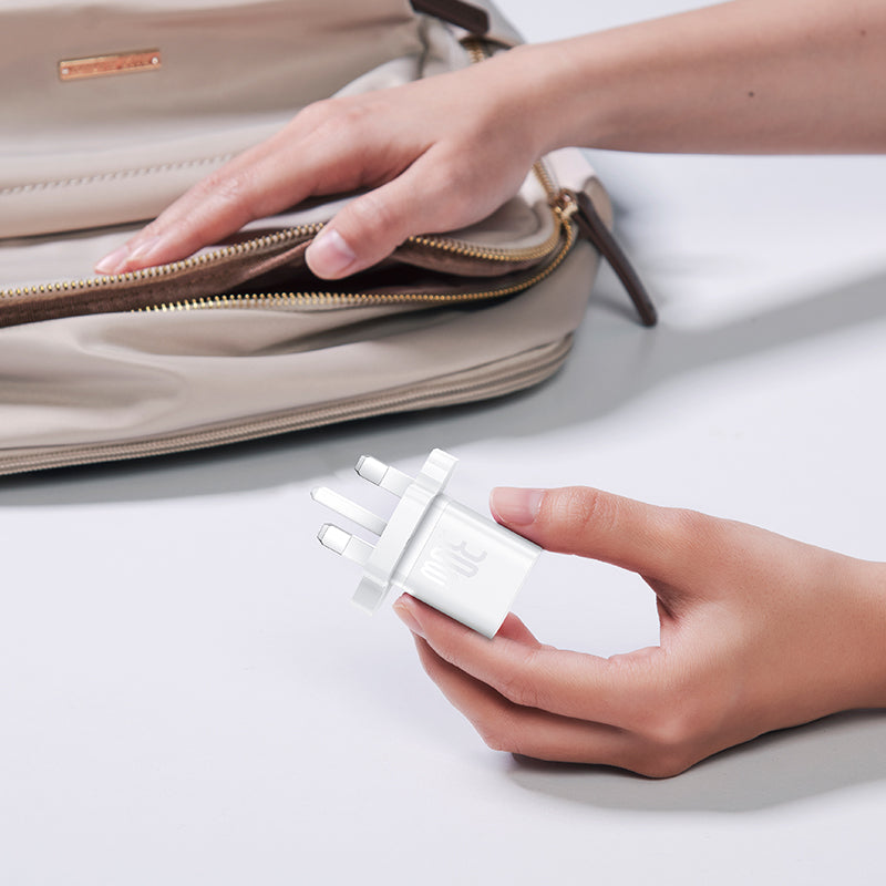 Baseus 30W USB-C GaN5 Mini Fast Charger Moon White