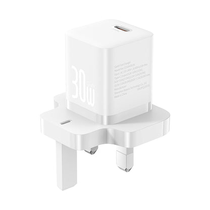 Baseus 30W USB-C GaN5 Mini Fast Charger Moon White