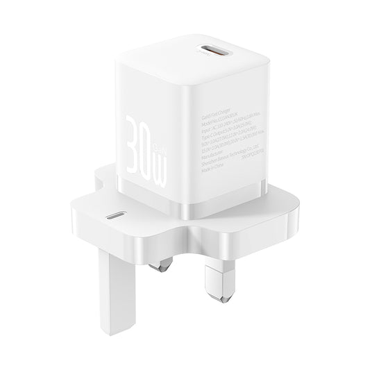 Baseus 30W USB-C GaN5 Mini Fast Charger Moon White