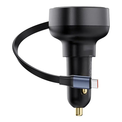 Baseus 60W Enjoyment Pro Car Charger C+Retractable Type-C Cable