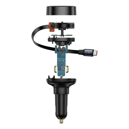 Baseus 60W Enjoyment Pro Car Charger C+Retractable Type-C Cable