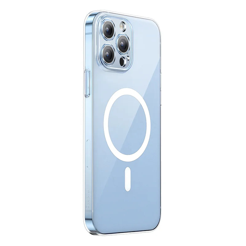 Baseus iP 13 Pro Max 6.7 inch Crystal Magnetic Phone Case with Full Coverage Tempered Glass