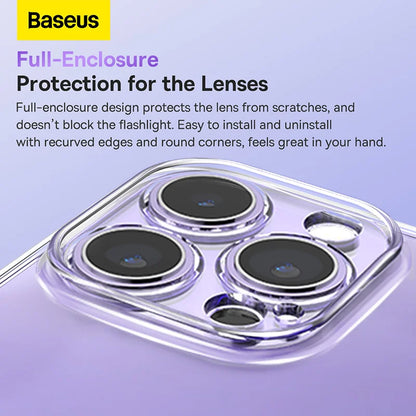 Baseus iP 13 Pro Max 6.7 inch Crystal Magnetic Phone Case with Full Coverage Tempered Glass
