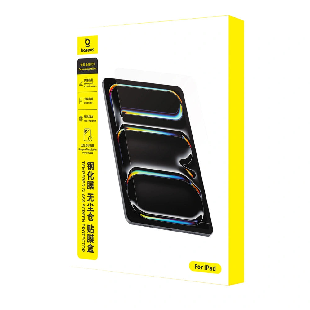 Baseus Crystalline HD Tempered Glass Screen Protector – Clear for 10.9″ iPad 10/11 (2022/2025)