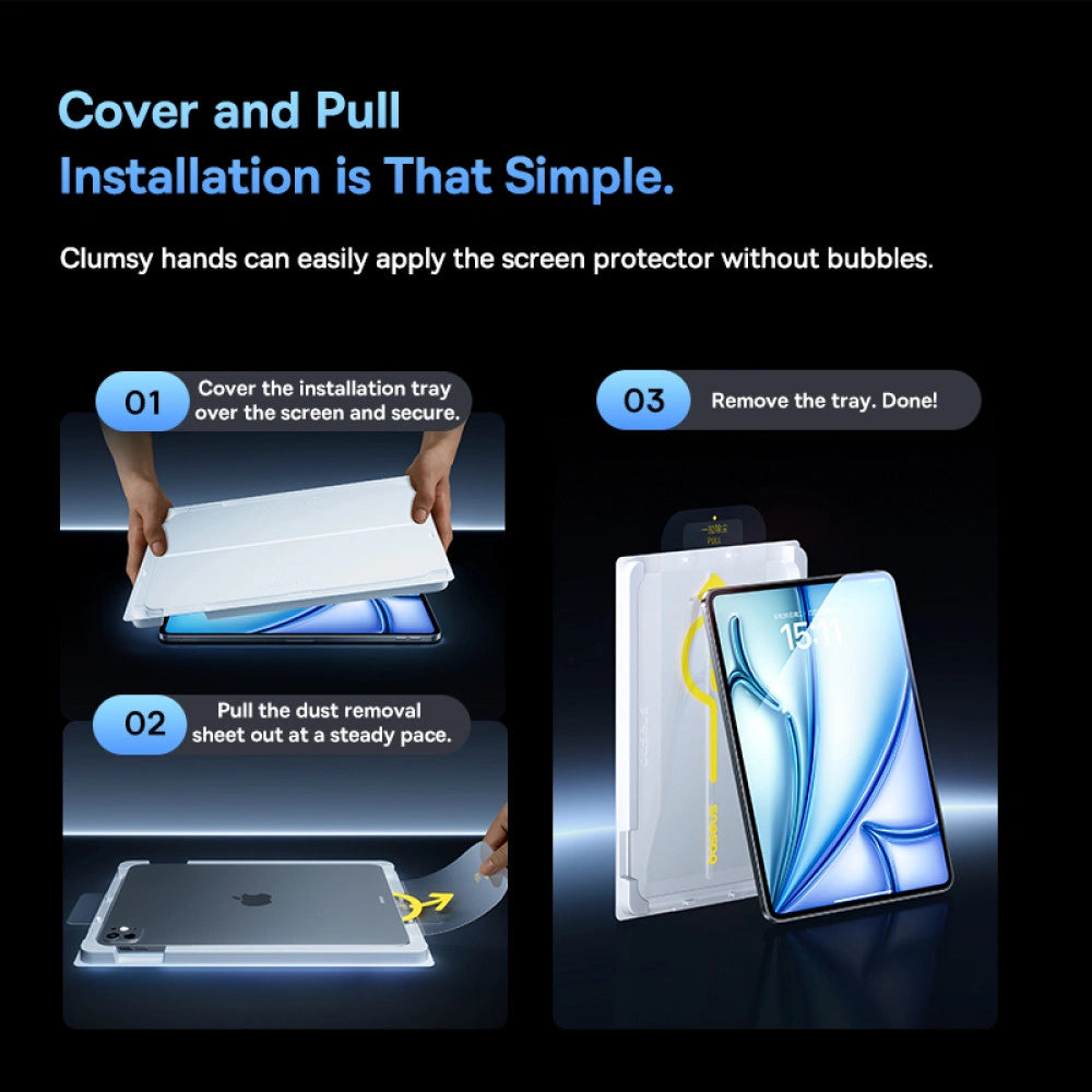 Baseus Crystalline HD Tempered Glass Screen Protector – Clear for 10.9″ iPad 10/11 (2022/2025)