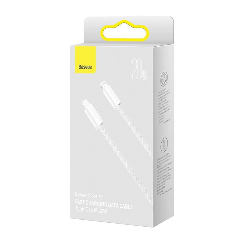 Baseus Dynamic Series 1M Fast Charging Data Cable Type-C to Lightning 20W White