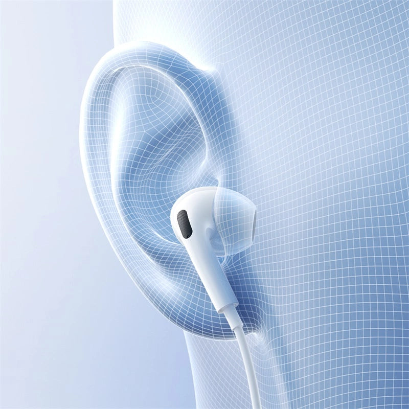 Baseus Encok CZ19 Wired Earphones – Moon White