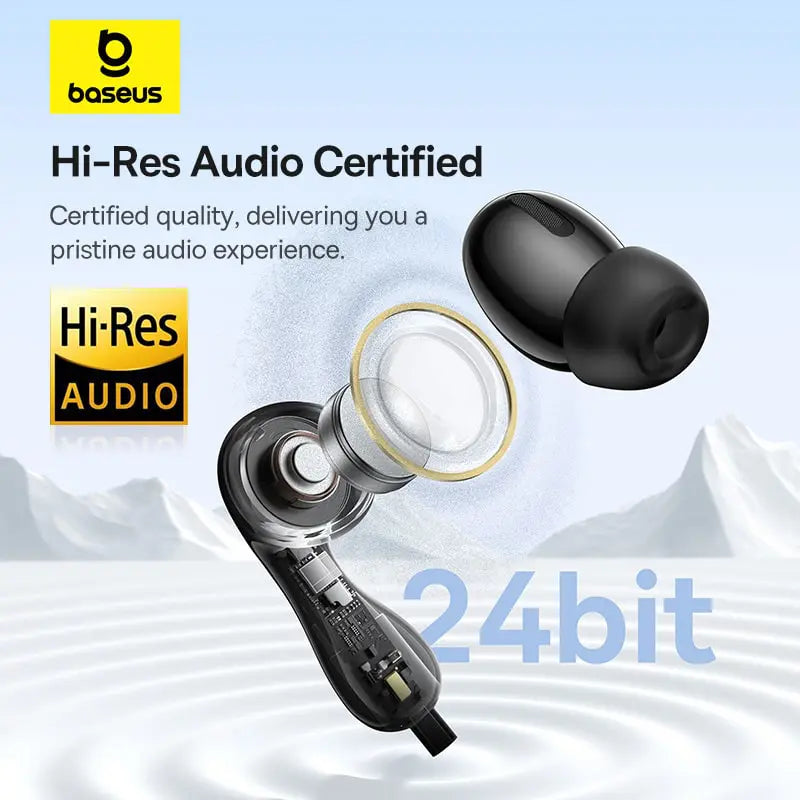 Baseus Encok CZ20 Wired Earphones (Black / White)