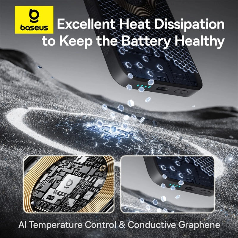 Baseus 10000mAh 22.5W EnerFill FM11 Ultra-Mini Magnetic Power Bank