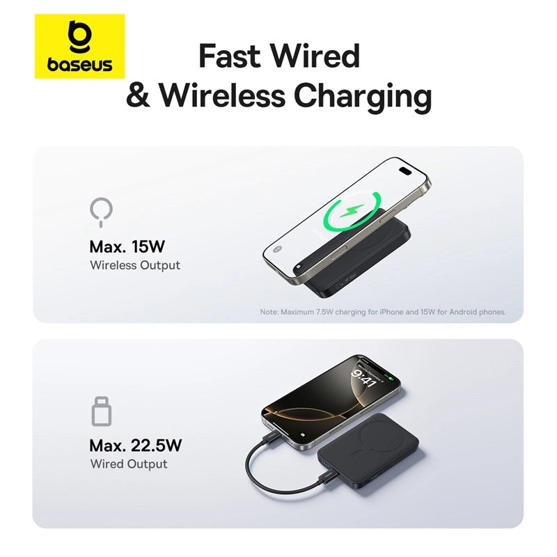 Baseus 10000mAh 22.5W EnerFill FM11 Ultra-Mini Magnetic Power Bank