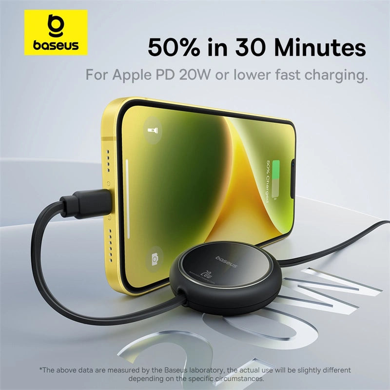 Baseus Free2Pull Retractable 1 Meter 20W Type-C to Lightning Charging Cable
