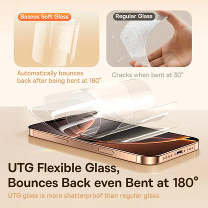 Baseus iPhone 16 Pro Max Full-View 3D HD Hot-Bending Tempered Glass Screen Protector