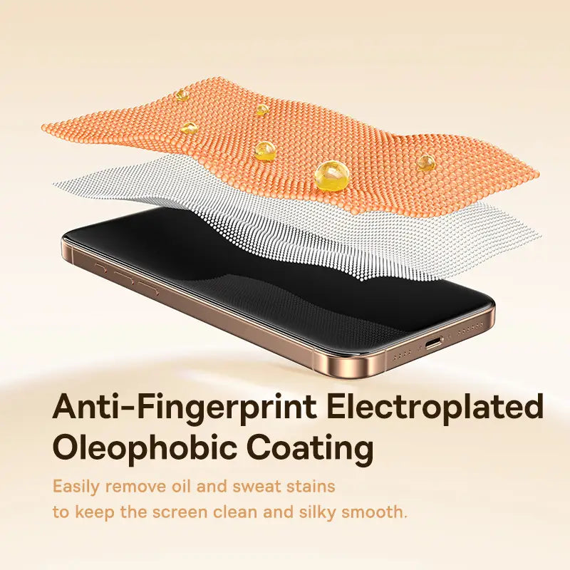 Baseus iPhone 16 Pro Max Full-View 3D HD Hot-Bending Tempered Glass Screen Protector