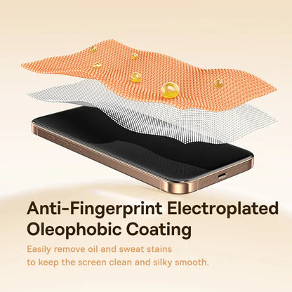 Baseus iPhone 16 Pro Max Full-View 3D HD Hot-Bending Tempered Glass Screen Protector