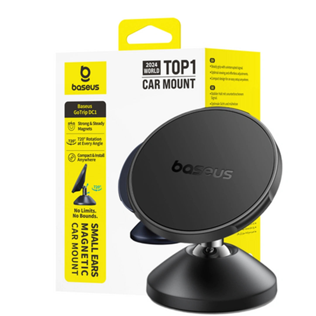 Baseus Go Trip DC1 Small Ears Magnetic Car Mount – Vertical Type (Cosmic Black)