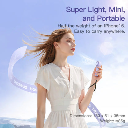 Baseus GoTrip DT1 Mini Turbine Handheld Fan Nebula Purple