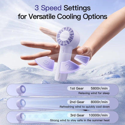 Baseus GoTrip DT1 Mini Turbine Handheld Fan Nebula Purple