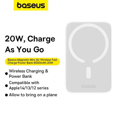 Baseus Magnetic Mini Air 6000mAh 20W Wireless Power Bank