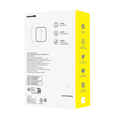Baseus NanoCrystal Series 41mm for Apple Watch 7/8/9, Full-Coverage Curved-Screen Crystal Tempered Glass