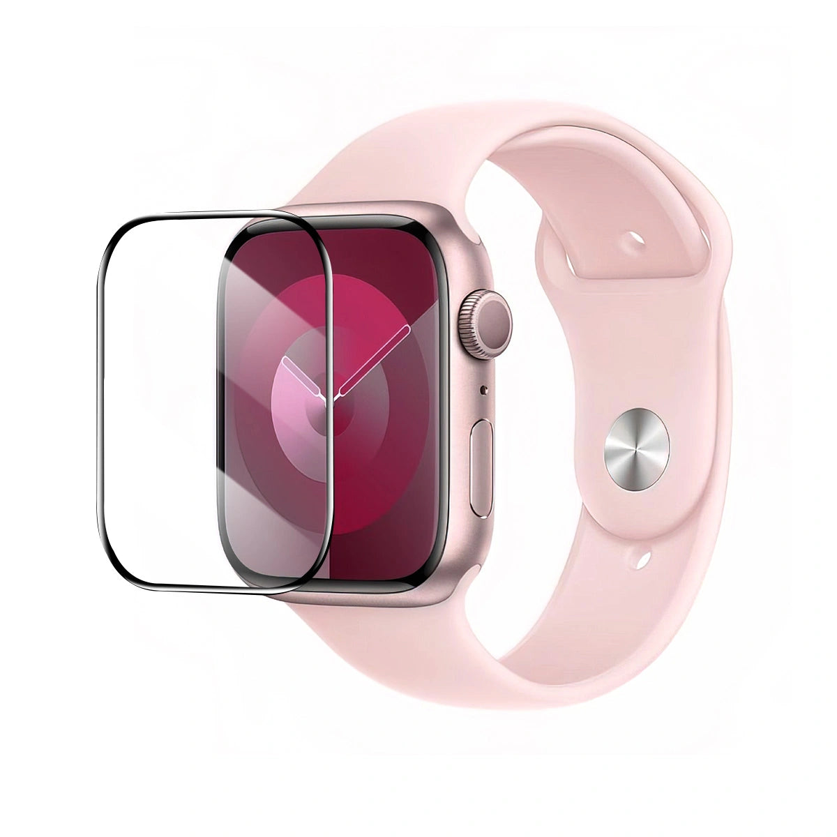 Baseus NanoCrystal Series 41mm for Apple Watch 7/8/9, Full-Coverage Curved-Screen Crystal Tempered Glass