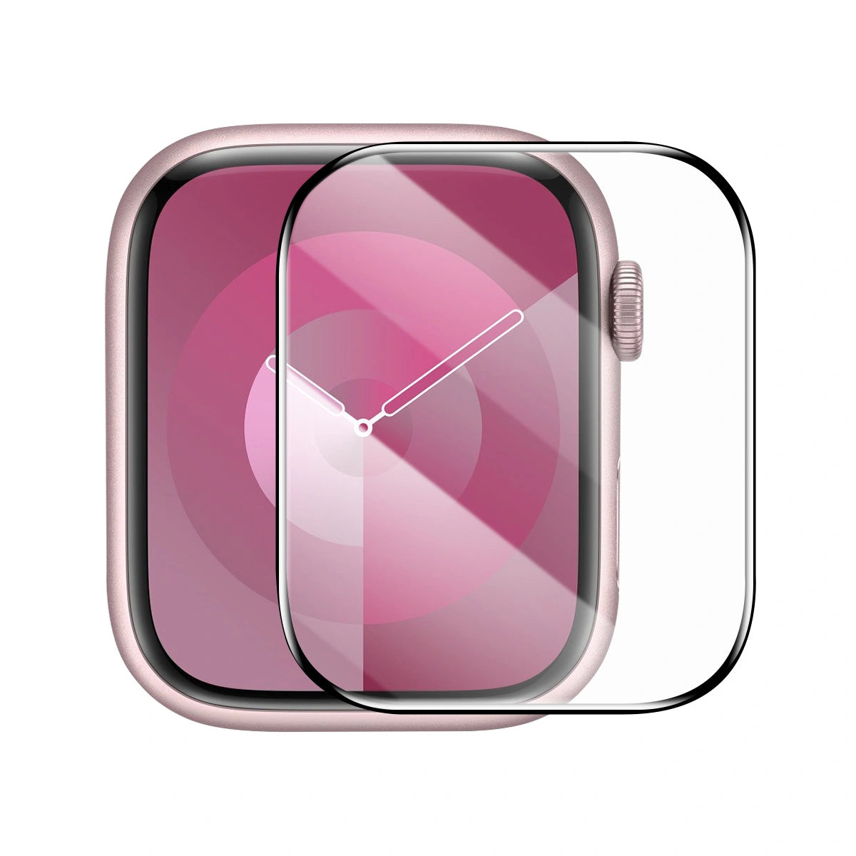 Baseus NanoCrystal Series 41mm for Apple Watch 7/8/9, Full-Coverage Curved-Screen Crystal Tempered Glass