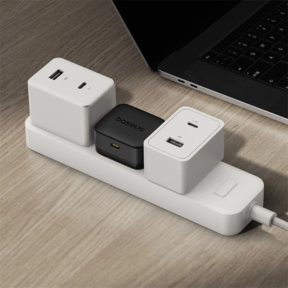 Baseus 20W Palm Fast Charger Type C UK Pin (Black / White)