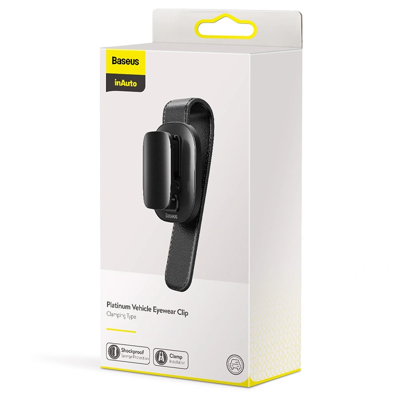 Baseus Platinum Vehicle Eyewear Clip – Clamping Type, Black