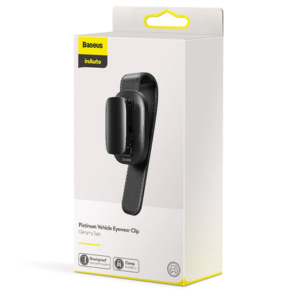 Baseus Platinum Vehicle Eyewear Clip – Clamping Type, Black