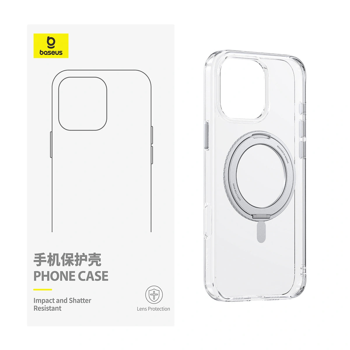 Baseus iPhone 16 Pro SkyRing Series 360 Magnetic Phone Case with Stand
