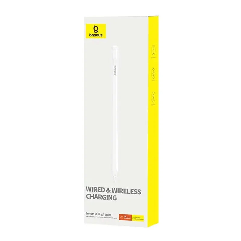 Baseus Smooth Writing 2 Series Dual Charging Stylus Active Wired and Wireless Version – Moon White