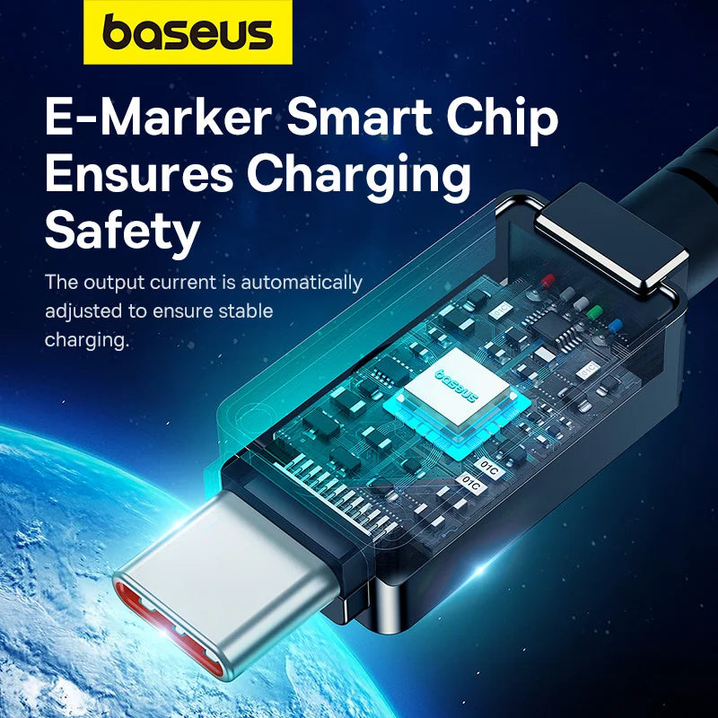 Baseus 1m Unbreakable Series Fast Charging Data Cable Type-C to Type-C 100W Cluster Black – P10355800111-00