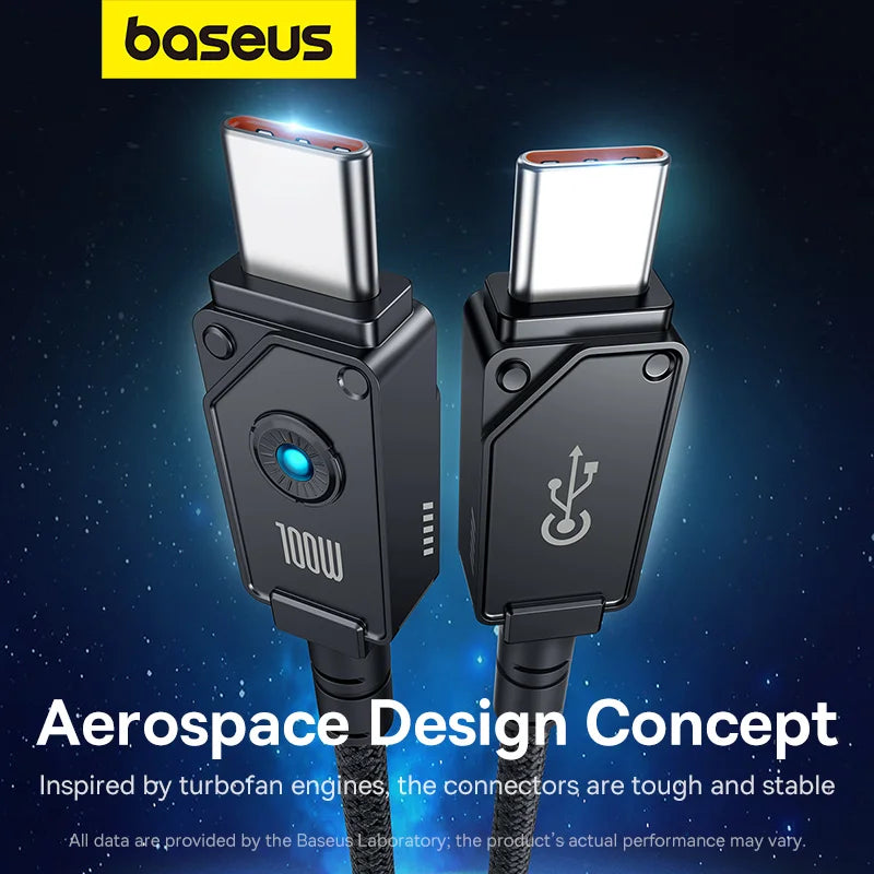Baseus 1m Unbreakable Series Fast Charging Data Cable Type-C to Type-C 100W Cluster Black – P10355800111-00