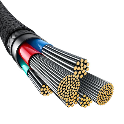 Baseus 1m Unbreakable Series Fast Charging Data Cable Type-C to Type-C 100W Cluster Black – P10355800111-00