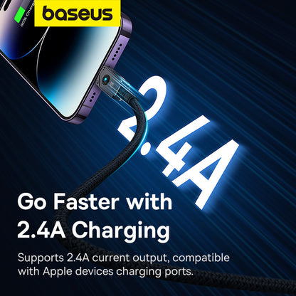 Baseus Unbreakable Series USB to Lightning Metal Data Cable (1m / 2m)