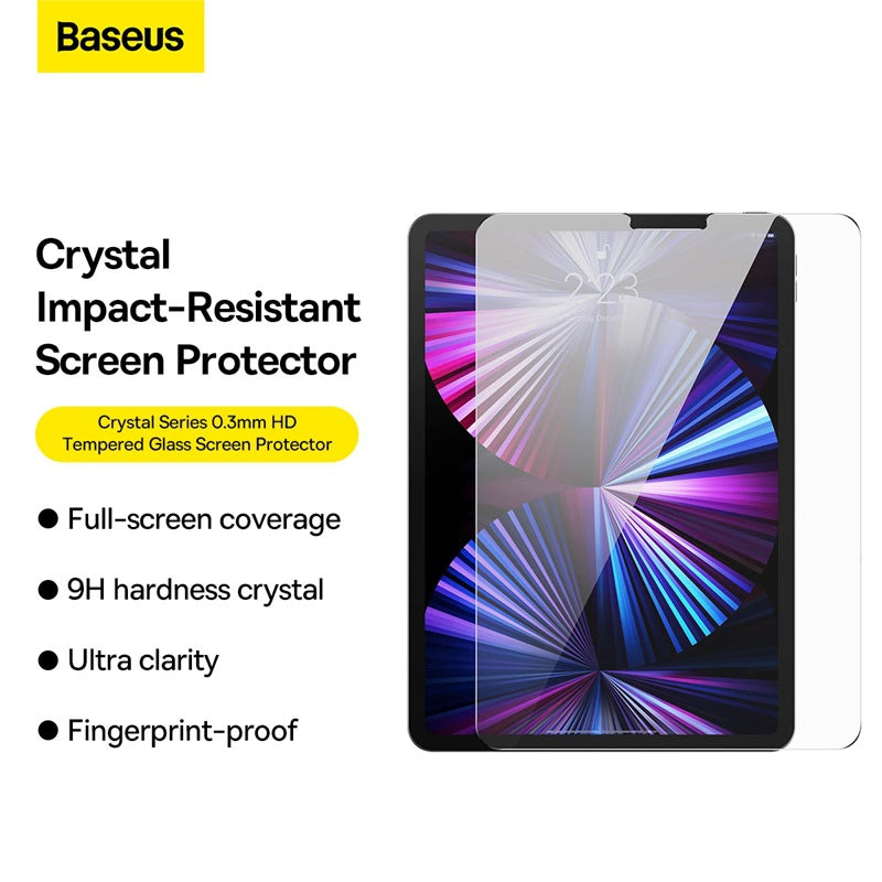 Baseus iPad Pro/Air3 10.5″ / iPad 7/8/9 10.2″ Crystal Series HD Tempered Glass Screen Protector